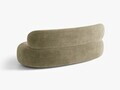 Canapea 3 locuri, Aura, Micadoni Home, 186x101x75 cm, tesatura Chenille, verde oliv deschis