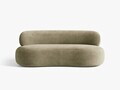 Canapea 3 locuri, Aura, Micadoni Home, 186x101x75 cm, tesatura Chenille, verde oliv deschis