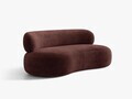 Canapea 3 locuri, Aura, Micadoni Home, 186x101x75 cm, tesatura Chenille, maro cherrywood