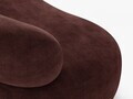 Canapea 3 locuri, Aura, Micadoni Home, 186x101x75 cm, tesatura Chenille, maro cherrywood