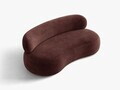 Canapea 3 locuri, Aura, Micadoni Home, 186x101x75 cm, tesatura Chenille, maro cherrywood