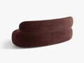 Canapea 3 locuri, Aura, Micadoni Home, 186x101x75 cm, tesatura Chenille, maro cherrywood