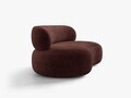 Canapea 3 locuri, Aura, Micadoni Home, 186x101x75 cm, tesatura Chenille, maro cherrywood