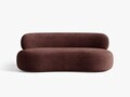Canapea 3 locuri, Aura, Micadoni Home, 186x101x75 cm, tesatura Chenille, maro cherrywood