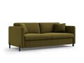 Canapea extensibila 2 locuri, Gloria, Micadoni Home, 186x102x88 cm, catifea, verde