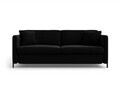 Canapea extensibila 2 locuri, Gloria, Micadoni Home, 186x102x88 cm, catifea, negru