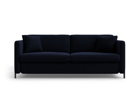 Canapea extensibila 2 locuri, Gloria, Micadoni Home, 186x102x88 cm, catifea, albastru regal