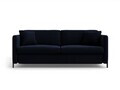 Canapea extensibila 2 locuri, Gloria, Micadoni Home, 186x102x88 cm, catifea, albastru regal