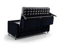 Canapea extensibila 2 locuri, Gloria, Micadoni Home, 186x102x88 cm, catifea, albastru regal