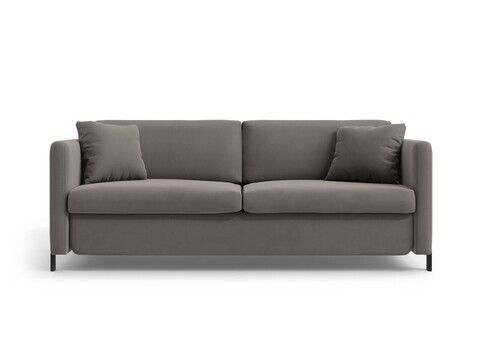 Canapea extensibila 2 locuri, Gloria, Micadoni Home, 186x102x88 cm, catifea, gri