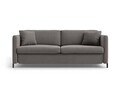 Canapea extensibila 2 locuri, Gloria, Micadoni Home, 186x102x88 cm, catifea, gri