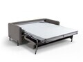 Canapea extensibila 2 locuri, Gloria, Micadoni Home, 186x102x88 cm, catifea, gri