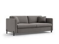 Canapea extensibila 2 locuri, Gloria, Micadoni Home, 186x102x88 cm, catifea, gri