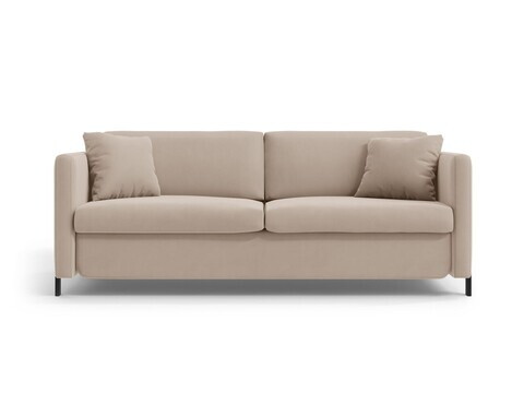 Canapea extensibila 2 locuri, Gloria, Micadoni Home, 186x102x88 cm, catifea, bej