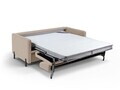 Canapea extensibila 2 locuri, Gloria, Micadoni Home, 186x102x88 cm, catifea, bej