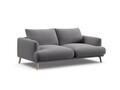 Canapea 2 locuri, Naomi, Micadoni Home, 170x95x75 cm, catifea, gri