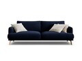 Canapea 3 locuri, Naomi, Micadoni Home, 200x95x75 cm, catifea, albastru regal