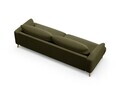 Canapea 4 locuri, Naomi, Micadoni Home, 230x95x75 cm, catifea, verde