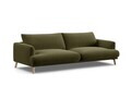 Canapea 4 locuri, Naomi, Micadoni Home, 230x95x75 cm, catifea, verde