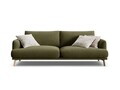 Canapea 3 locuri, Naomi, Micadoni Home, 200x95x75 cm, catifea, verde
