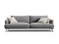 Canapea 4 locuri, Naomi, Micadoni Home, 230x95x75 cm, catifea, gri