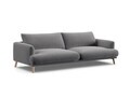 Canapea 4 locuri, Naomi, Micadoni Home, 230x95x75 cm, catifea, gri