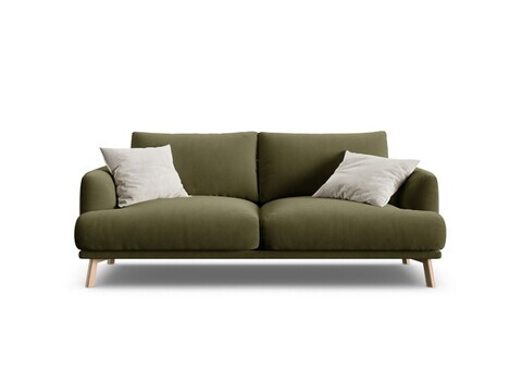 Canapea 2 locuri, Naomi, Micadoni Home, 170x95x75 cm, catifea, verde