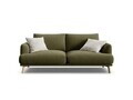 Canapea 2 locuri, Naomi, Micadoni Home, 170x95x75 cm, catifea, verde
