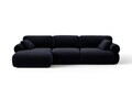 Coltar stanga 6 locuri, Ophelia, Micadoni Home, 297x164x84 cm, catifea, albastru regal