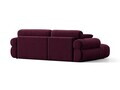 Coltar stanga 4 locuri, Ophelia, Micadoni Home, 236x164x84 cm, catifea, bordo