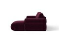 Coltar stanga 4 locuri, Ophelia, Micadoni Home, 236x164x84 cm, catifea, bordo
