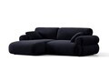 Coltar stanga 4 locuri, Ophelia, Micadoni Home, 236x164x84 cm, catifea, albastru regal
