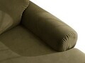 Coltar stanga 4 locuri, Ophelia, Micadoni Home, 236x164x84 cm, catifea, verde
