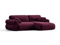 Coltar dreapta 4 locuri, Ophelia, Micadoni Home, 236x164x84 cm, catifea, bordo