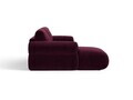 Coltar dreapta 4 locuri, Ophelia, Micadoni Home, 236x164x84 cm, catifea, bordo
