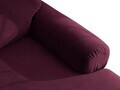 Coltar dreapta 4 locuri, Ophelia, Micadoni Home, 236x164x84 cm, catifea, bordo