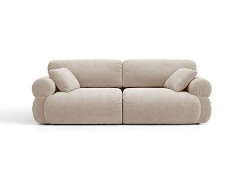 Canapea 3 locuri, Ophelia, Micadoni Home, 217x100x84 cm, tesatura structurata, bej