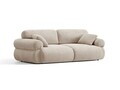 Canapea 3 locuri, Ophelia, Micadoni Home, 217x100x84 cm, tesatura structurata, bej