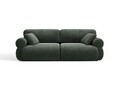 Canapea 3 locuri, Ophelia, Micadoni Home, 217x100x84 cm, tesatura structurata, verde muschi