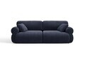 Canapea 3 locuri, Ophelia, Micadoni Home, 217x100x84 cm, tesatura structurata, albastru navy