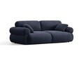 Canapea 3 locuri, Ophelia, Micadoni Home, 217x100x84 cm, tesatura structurata, albastru navy