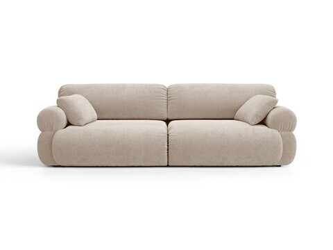 Canapea 4 locuri, Ophelia, Micadoni Home, 257x100x84 cm, tesatura structurata, bej