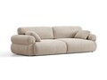 Canapea 4 locuri, Ophelia, Micadoni Home, 257x100x84 cm, tesatura structurata, bej