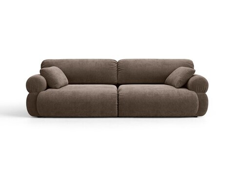 Canapea 4 locuri, Ophelia, Micadoni Home, 257x100x84 cm, tesatura structurata, cappuccino