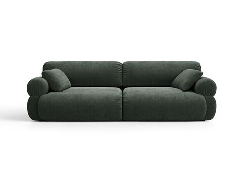 Canapea 4 locuri, Ophelia, Micadoni Home, 257x100x84 cm, tesatura structurata, verde muschi