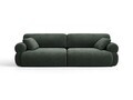 Canapea 4 locuri, Ophelia, Micadoni Home, 257x100x84 cm, tesatura structurata, verde muschi