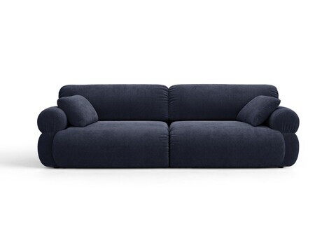 Canapea 4 locuri, Ophelia, Micadoni Home, 257x100x84 cm, tesatura structurata, albastru navy