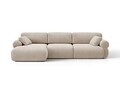 Coltar stanga 6 locuri, Ophelia, Micadoni Home, 297x164x84 cm, tesatura structurata, bej
