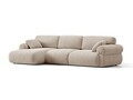 Coltar stanga 6 locuri, Ophelia, Micadoni Home, 297x164x84 cm, tesatura structurata, bej