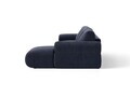 Coltar stanga 6 locuri, Ophelia, Micadoni Home, 297x164x84 cm, tesatura structurata, albastru navy